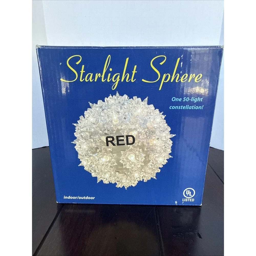 Vtg GKI/Bethlehem Lighting RED 50 Light Starlight Sphere Constellation